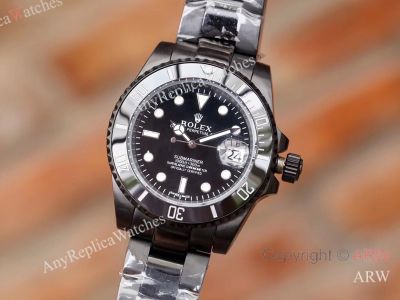 High quality Replica Rolex Submariner Black Strap Black Face Dial Black Ceramic Bezel Men Watch 40mm